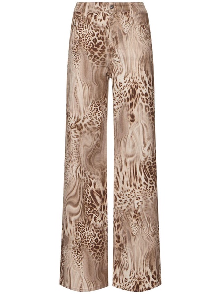 Leopard print mid rise boyfriend jeans