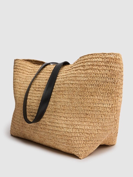 Ami Paris raffia tote bag