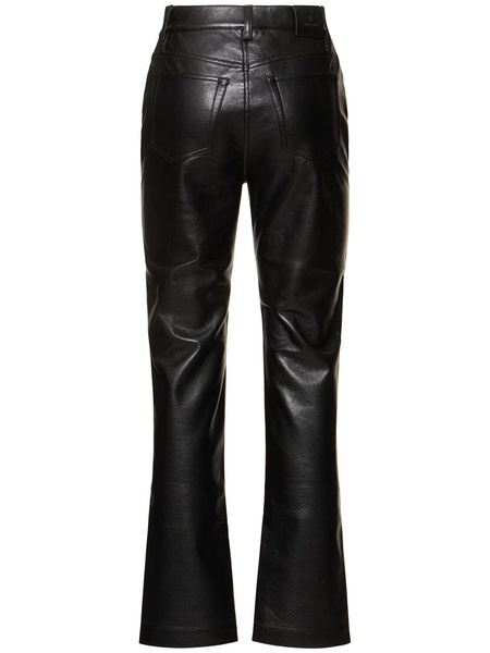 Bruno straight leather blend pants
