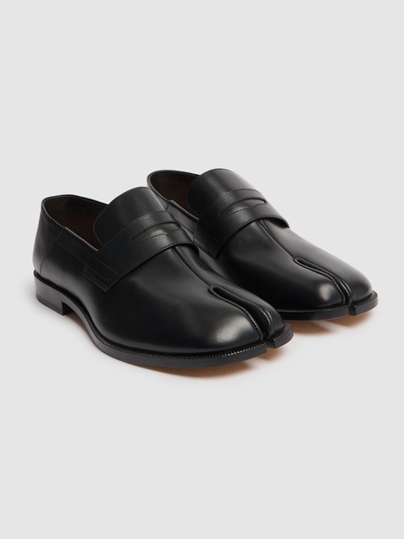 Leather Tabi loafers