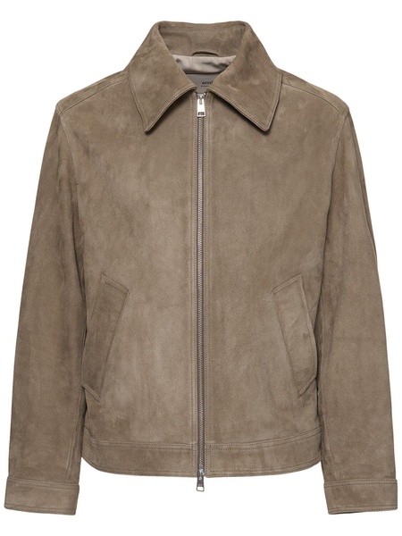 Leather zip jacket
