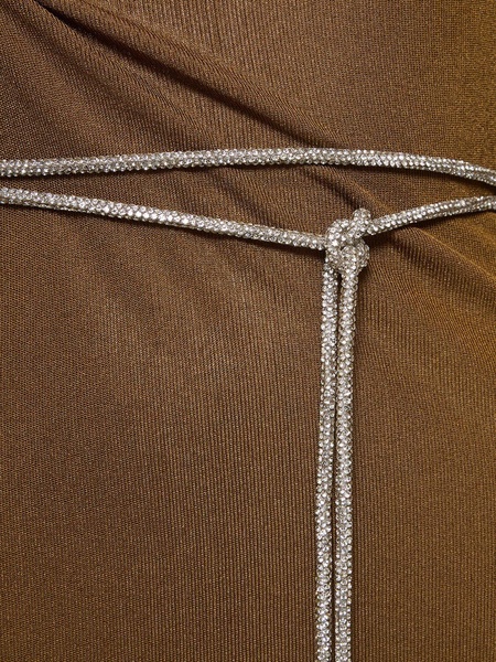 Viscose knit dress w/ embellished belt