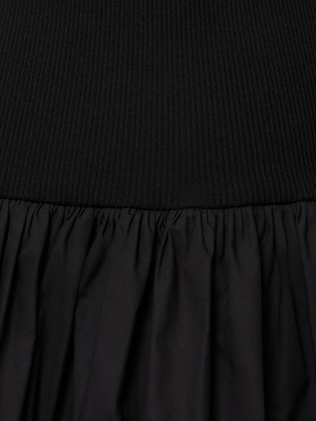 Bubble knit viscose blend mini skirt