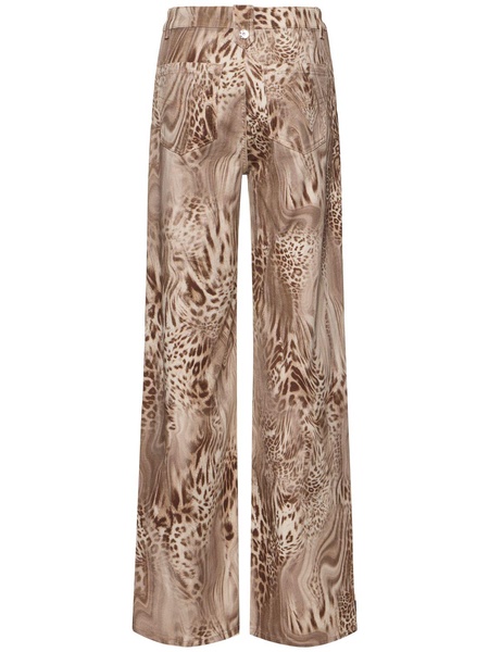 Leopard print mid rise boyfriend jeans
