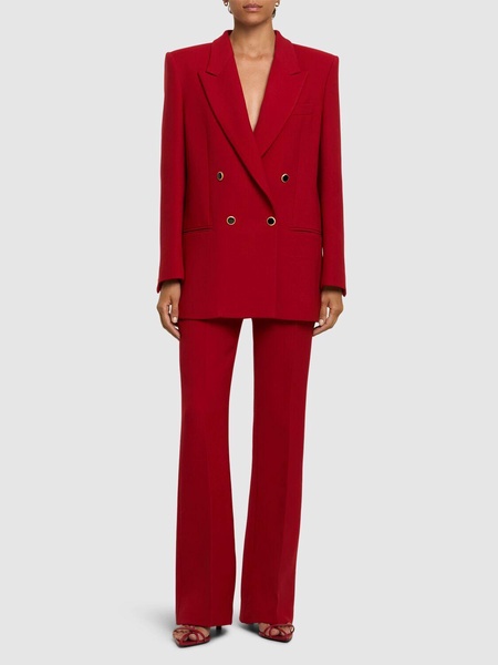 Oversized wool double breasted blazer