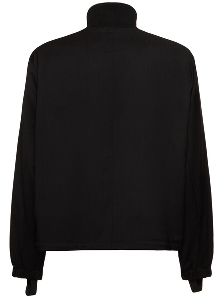 Zip-up wool bomber jacket