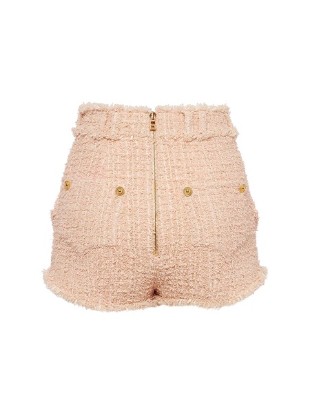 High-rise tweed shorts