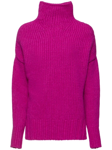 High neck knit sweater