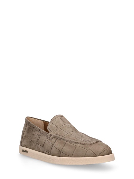 10mm Cocco print leather loafers