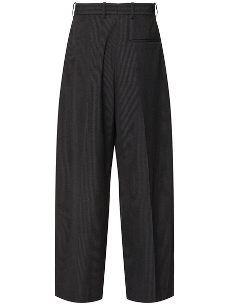 Wool blend pinstripe pants