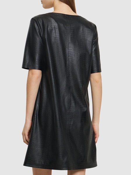 Eliot embossed faux leather mini dress