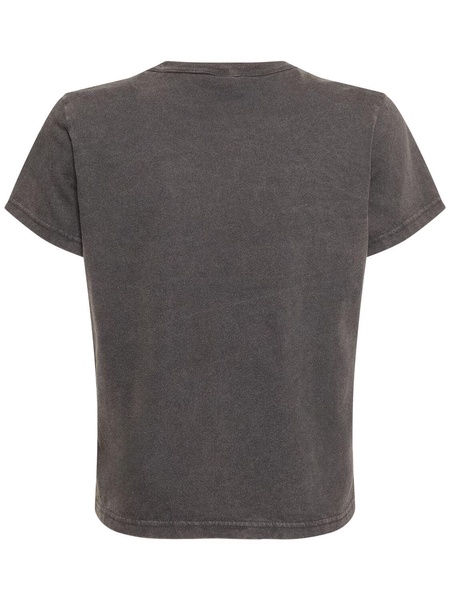 Graphic shrunken cotton rib t-shirt