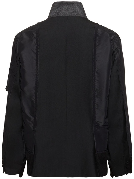 Wool blend twill jacket