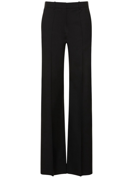 Wool & mohair high waist wide pants