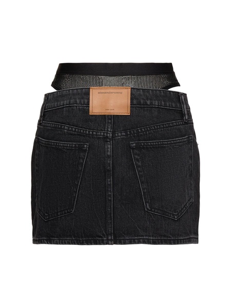 Mini skirt w/ mesh underwear