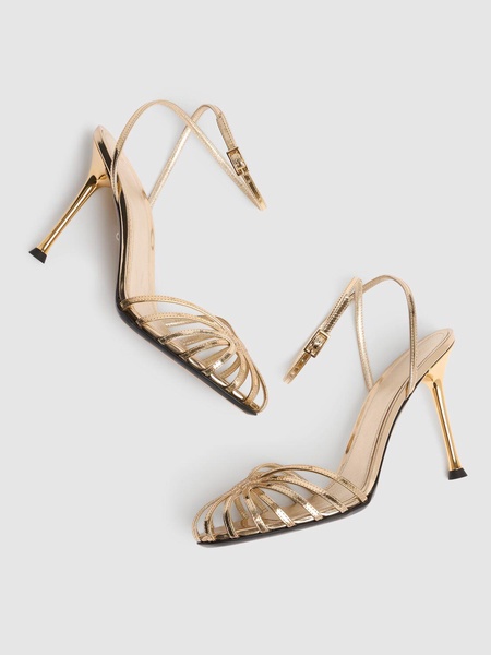95mm Ally mirror leather pumps