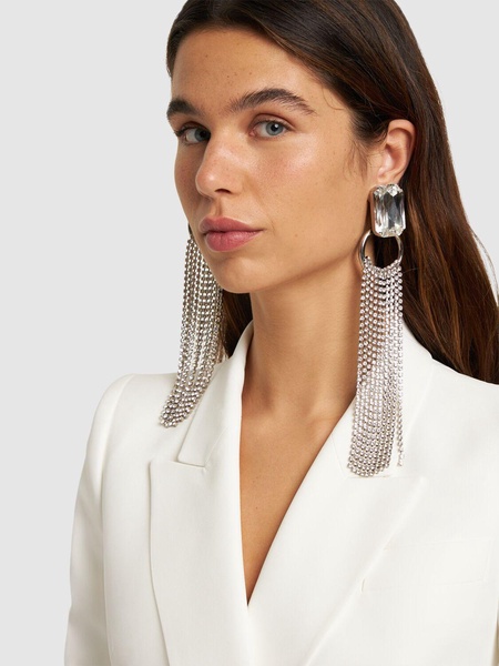 Crystal earrings w/ fringes