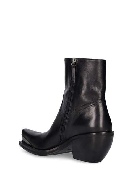 70mm Leather ankle boots