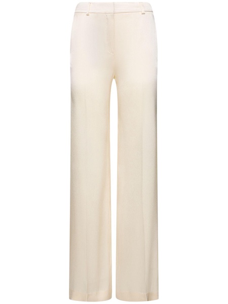 Tailored satin straight pants