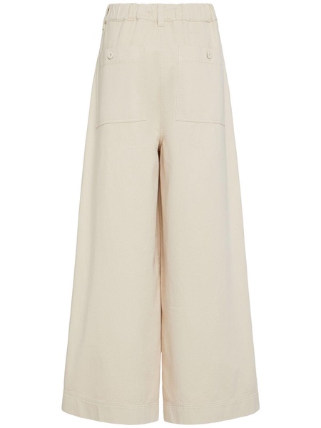 Disco cotton drill wide pants