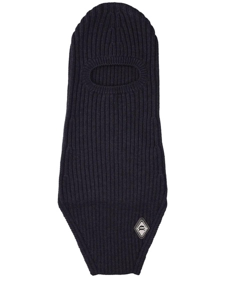 Logo knit balaclava