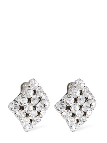Square crystal stud earrings