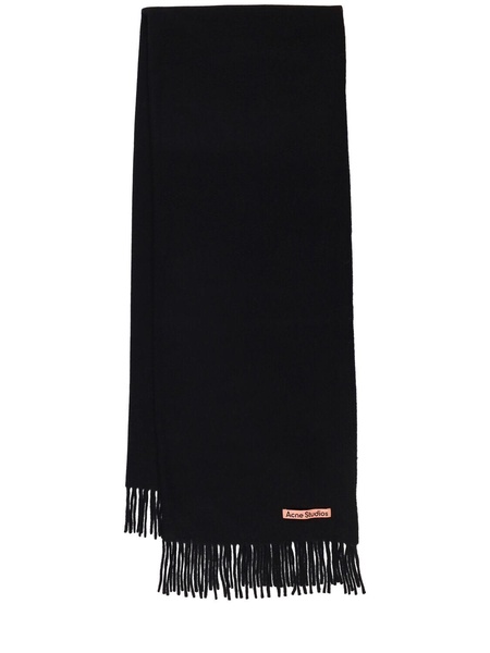 Wool logo scarf