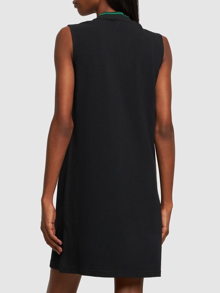 Logo print v-neck dress