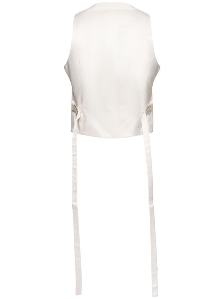 Wool gabardine vest