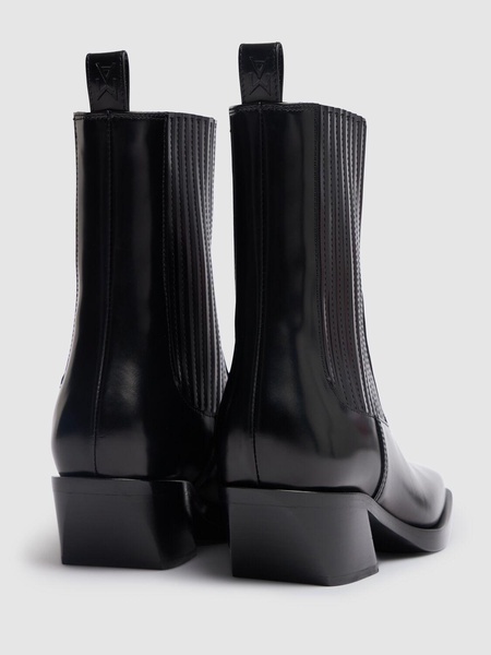 40mm Chiara brushed leather boots