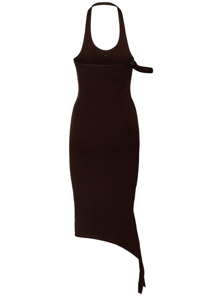 Undressed rib knit long dress