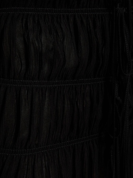 Gathered viscose jersey mini dress