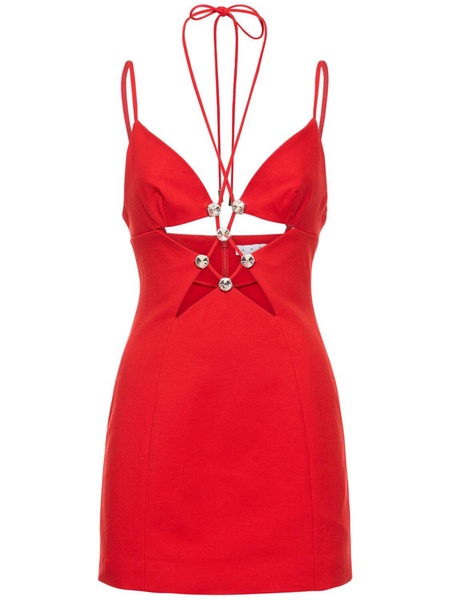 Embellished star cutout mini dress