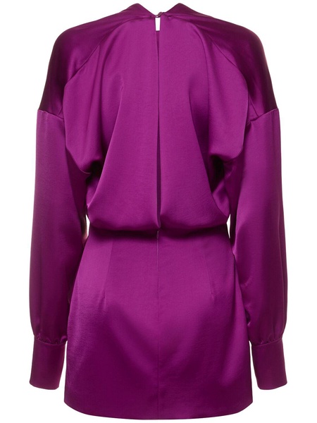 Sylvia long sleeve satin mini dress