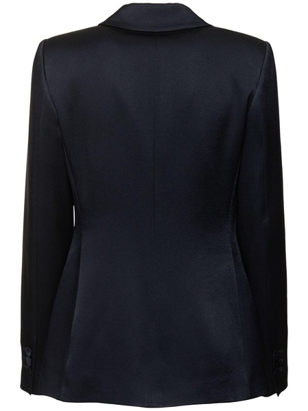 Satin single breast blazer