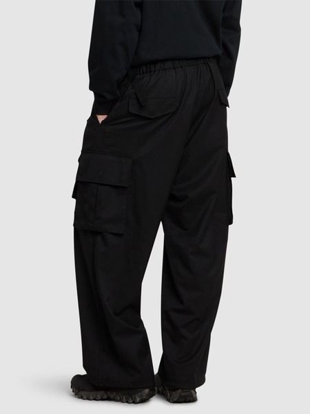 Refined wool blend cargo pants