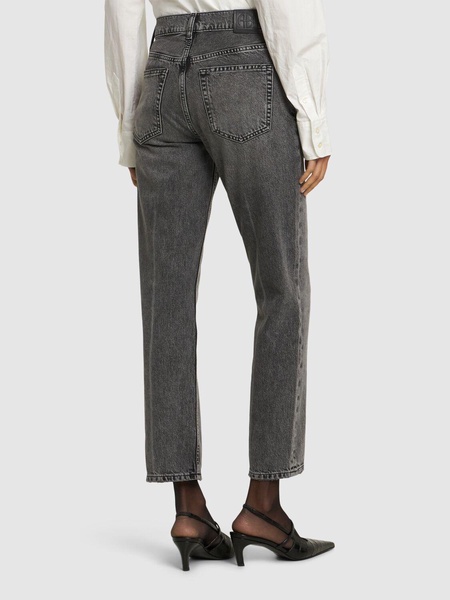 Kate mid rise denim straight jeans