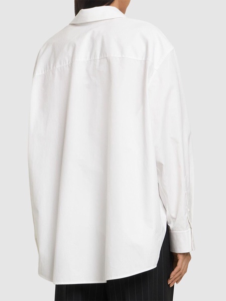 Asymmetrical poplin shirt