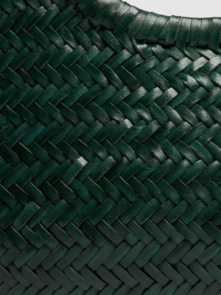 Big Nantucket woven leather basket bag