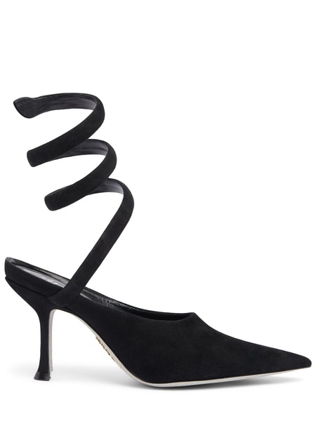 80mm Grace suede mules