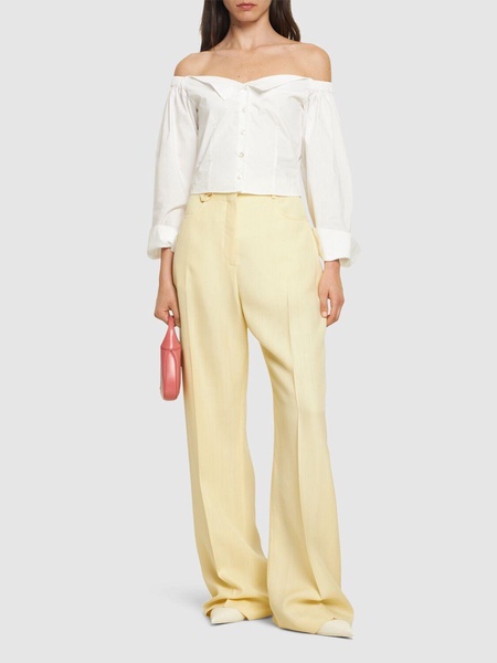 Hailey cotton blend crop top