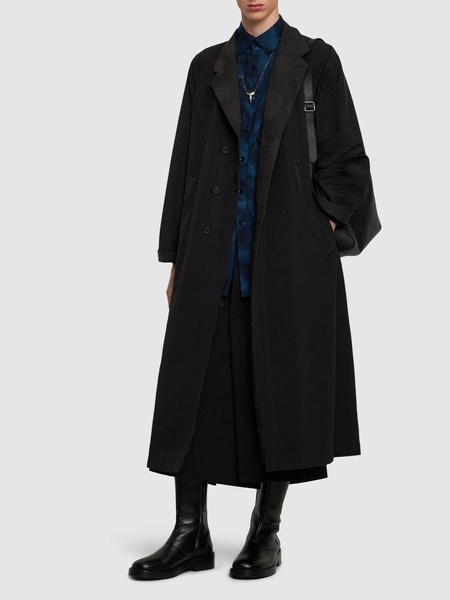 Cotton blend long coat