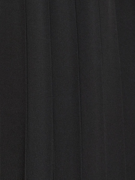 High waist pleated georgette midi skirt