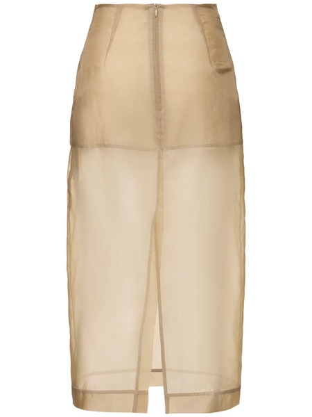 Peri sheer silk blend midi skirt