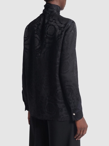 Barocco silk blend jacquard shirt
