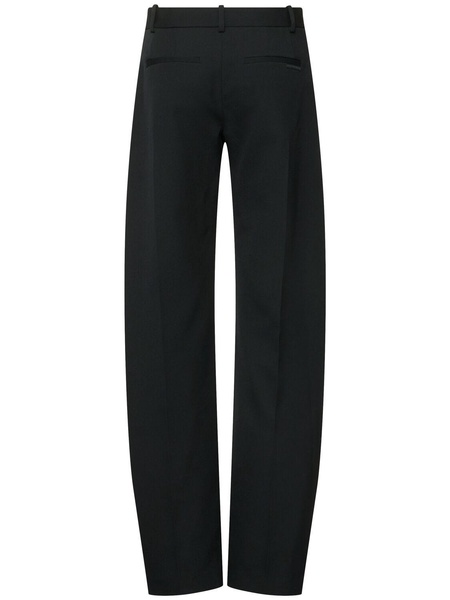 Mid rise bowed pants