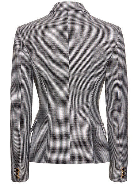 Houndstooth wool & lurex blazer