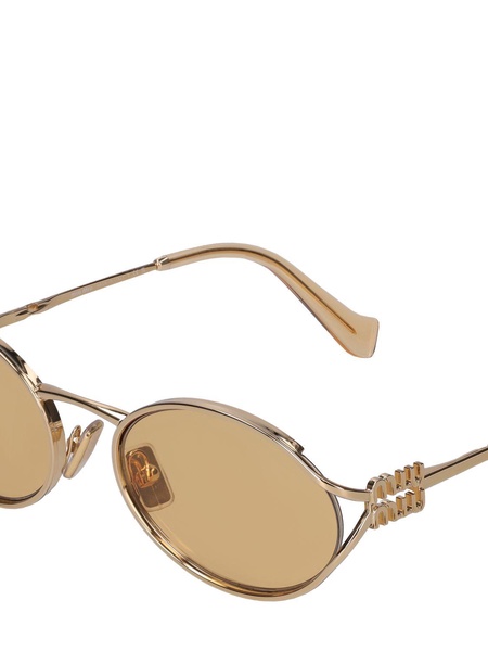 Oval metal sunglasses