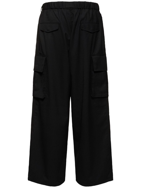 Refined wool blend cargo pants