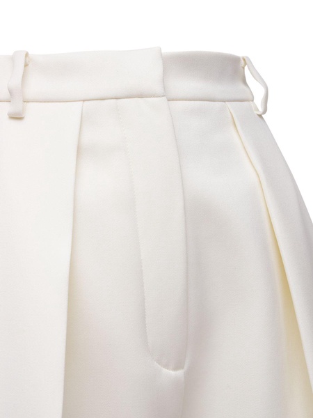 Wool & silk straight leg pants